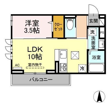 阿波富田駅 徒歩10分 1階の物件間取画像